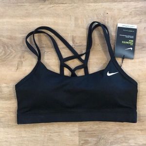 NIKE light support black sports bra